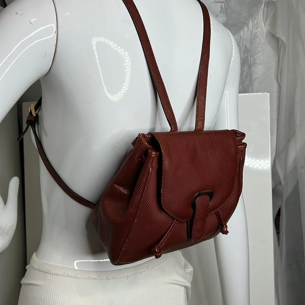 Bottega Veneta Mini Leather Backpack Bag